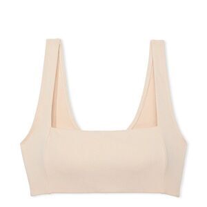 NWT PINK VS Ultimate Squareneck Sports Bra Off Cream - XS
